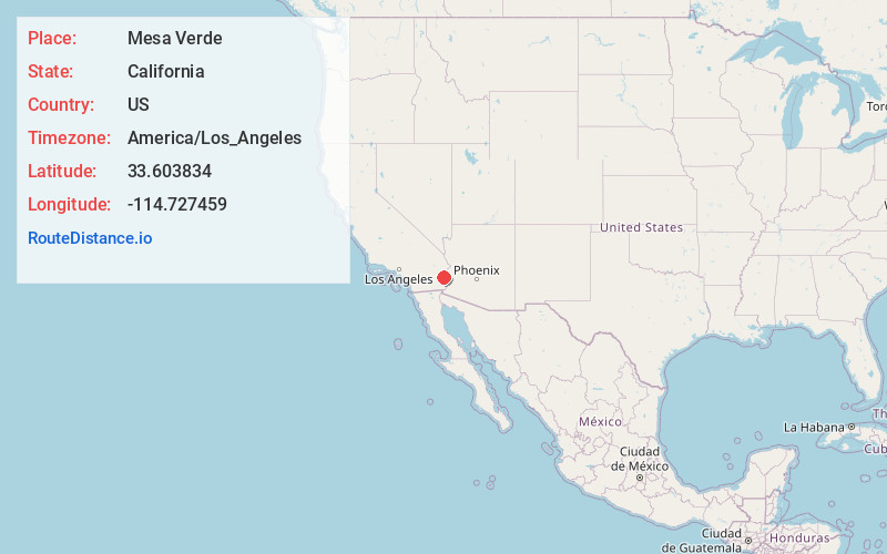 Map of Mesa Verde