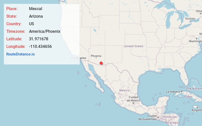Map of Mescal