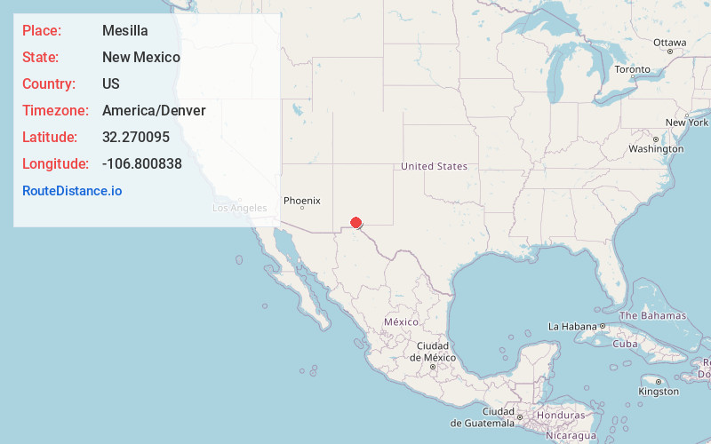 Map of Mesilla