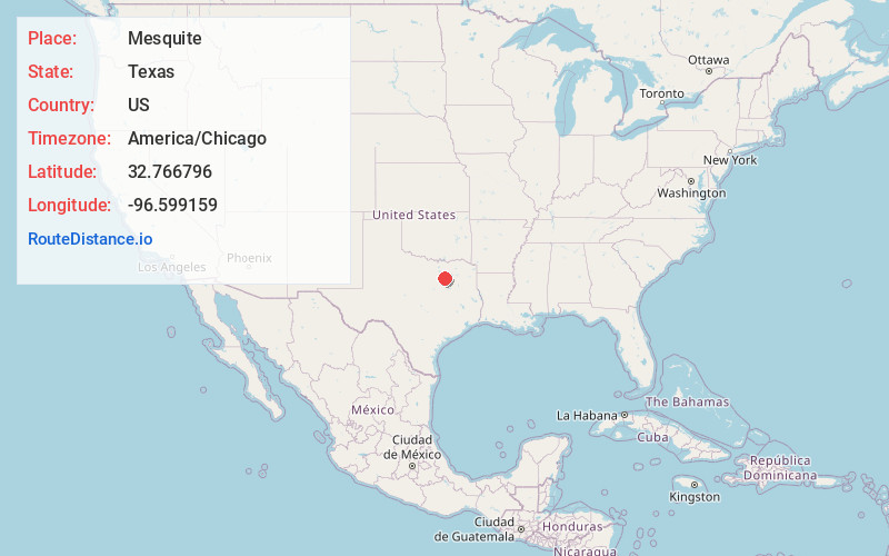Map of Mesquite