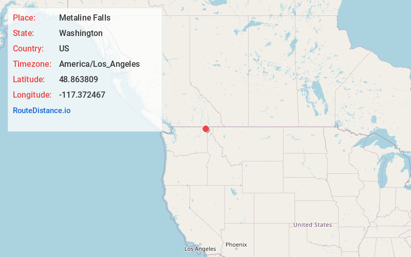 Map of Metaline Falls