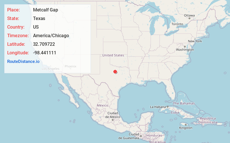 Map of Metcalf Gap