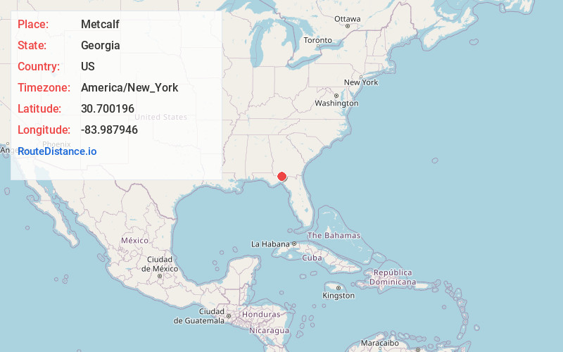 Map of Metcalf