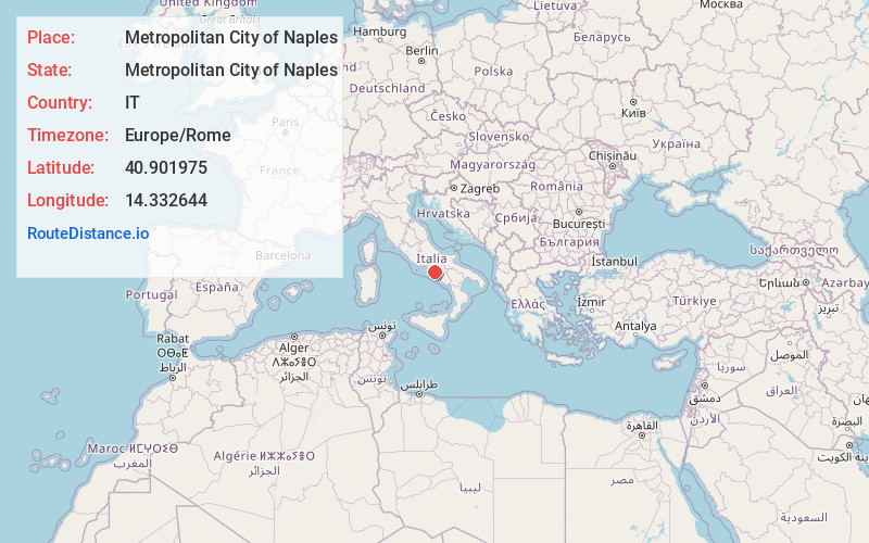 Map of Metropolitan City of Naples