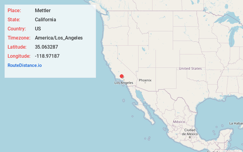Map of Mettler