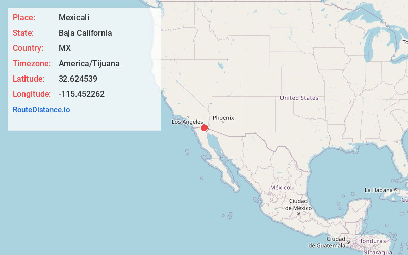 Map of Mexicali