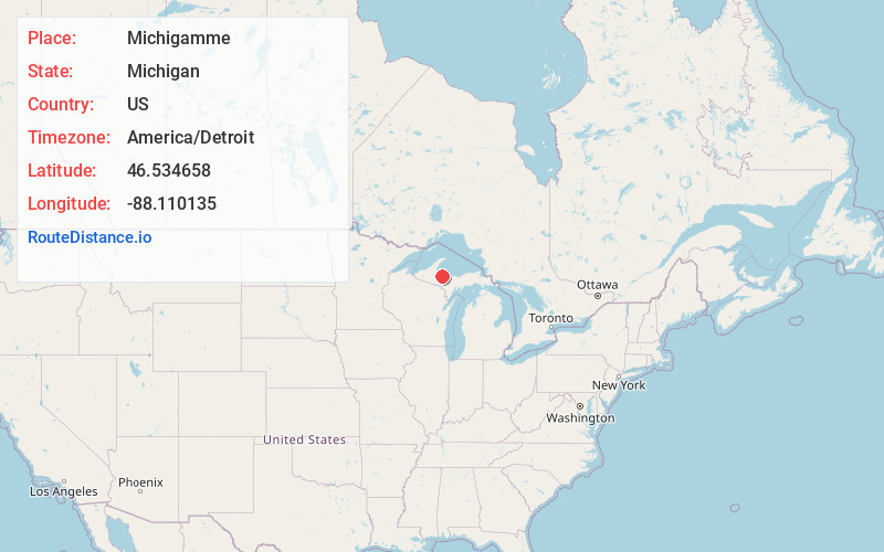 Map of Michigamme