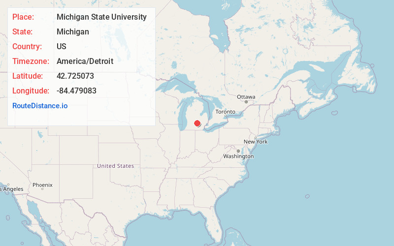 Map of Michigan State University