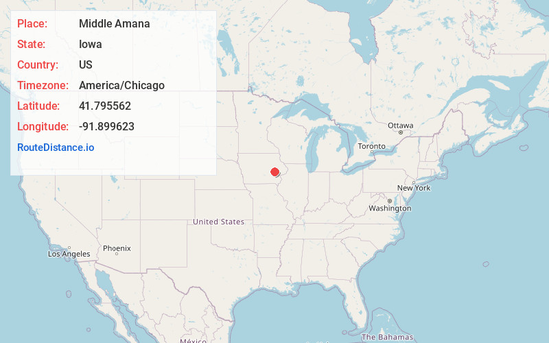 Map of Middle Amana