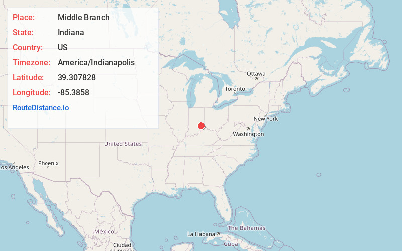 Map of Middle Branch