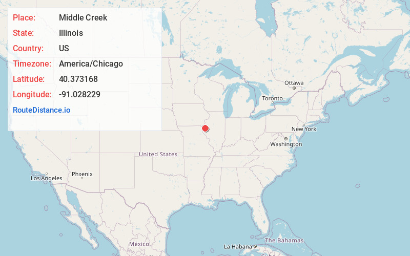 Map of Middle Creek