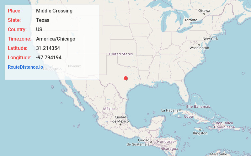 Map of Middle Crossing