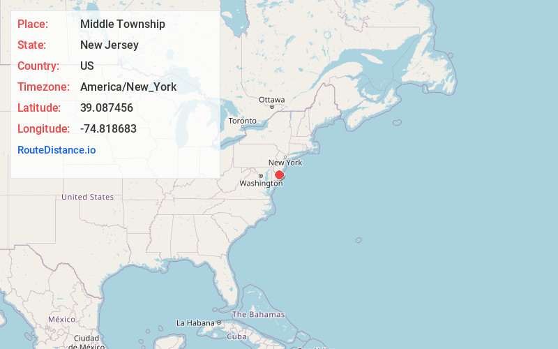 Map of Middle Township