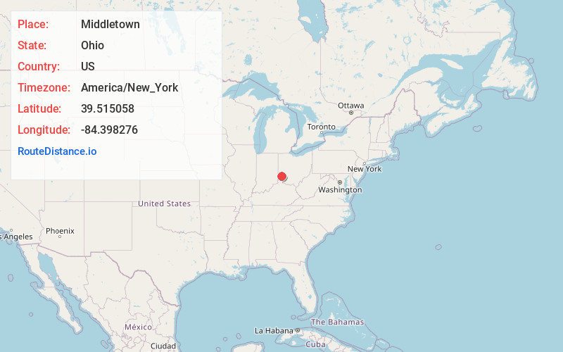 Map of Middletown