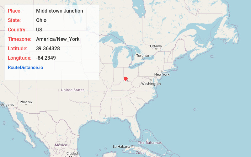 Map of Middletown Junction