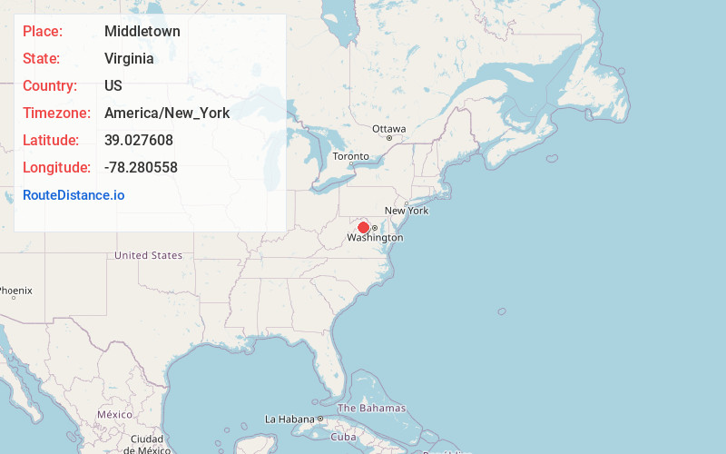 Map of Middletown