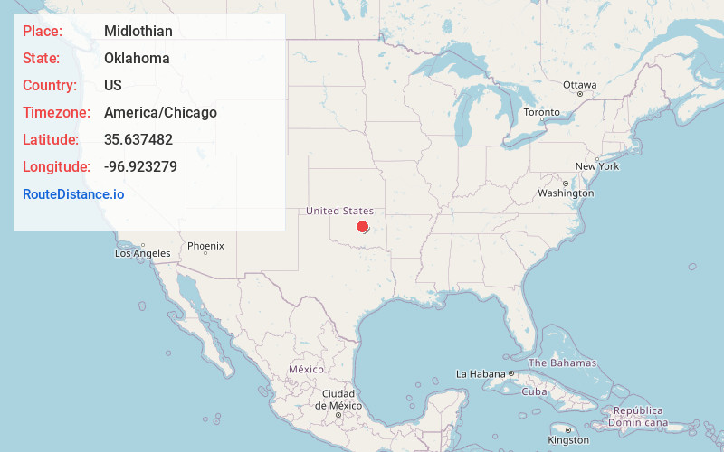 Map of Midlothian