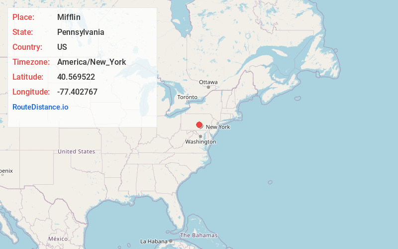 Map of Mifflin