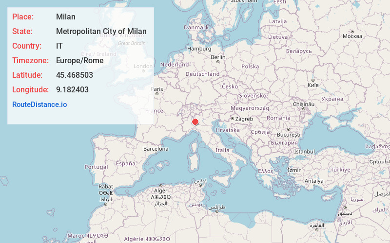 Map of Milan
