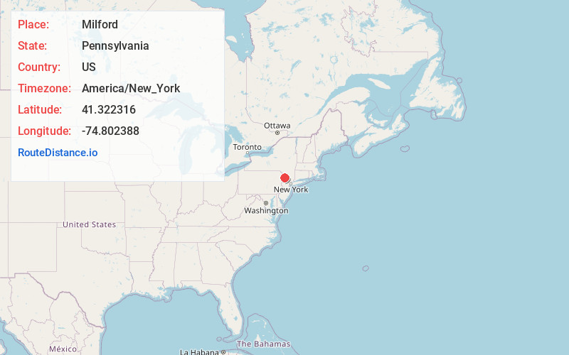 Map of Milford