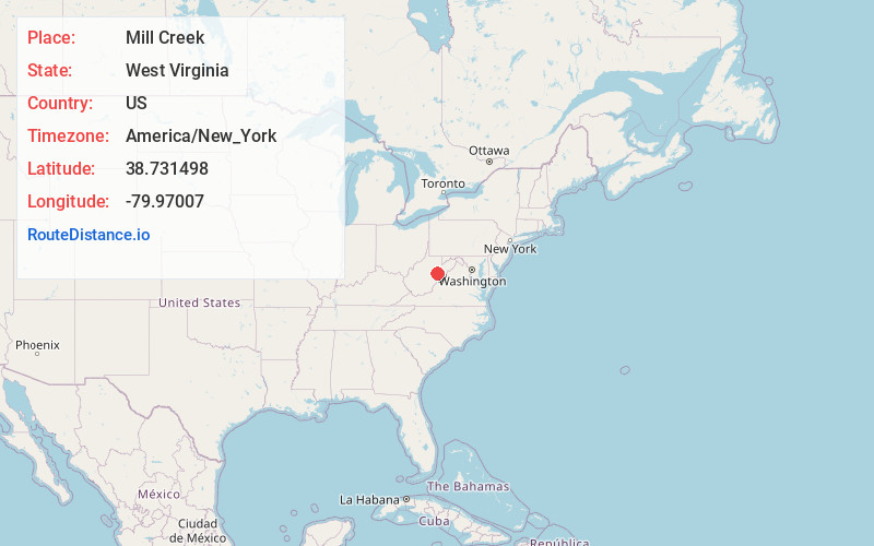 Map of Mill Creek