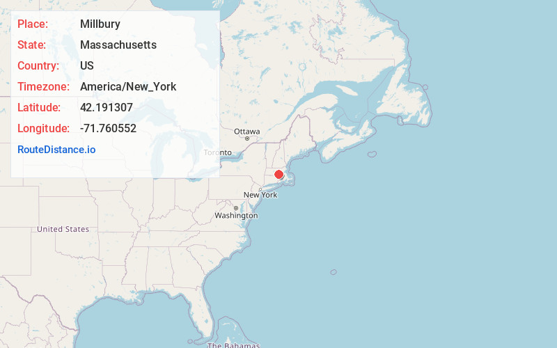 Map of Millbury