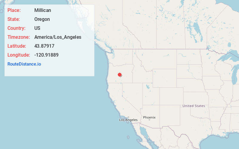 Map of Millican