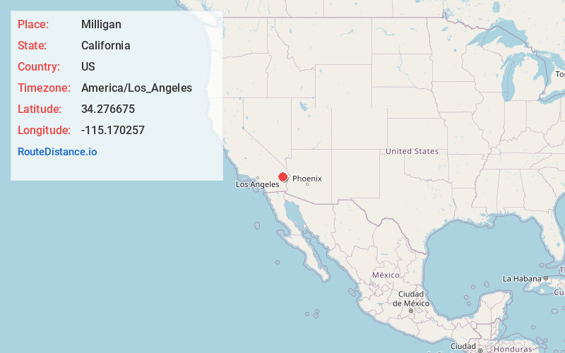Map of Milligan