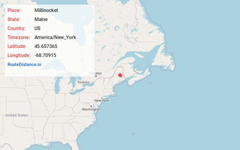 Map of Millinocket