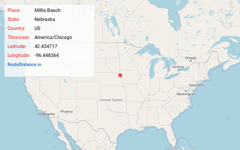 Map of Millis Beach