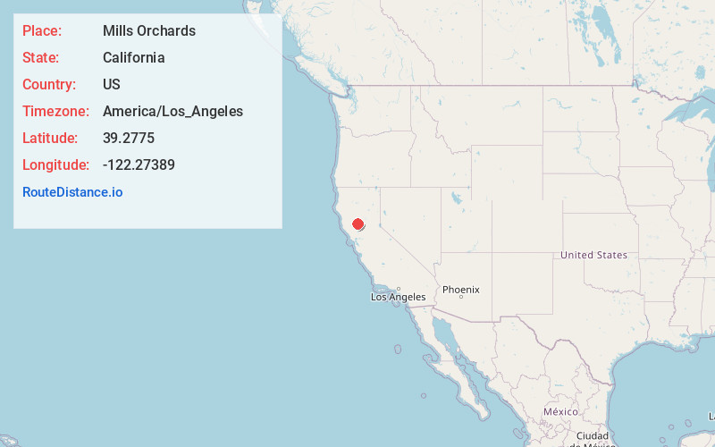 Map of Mills Orchards