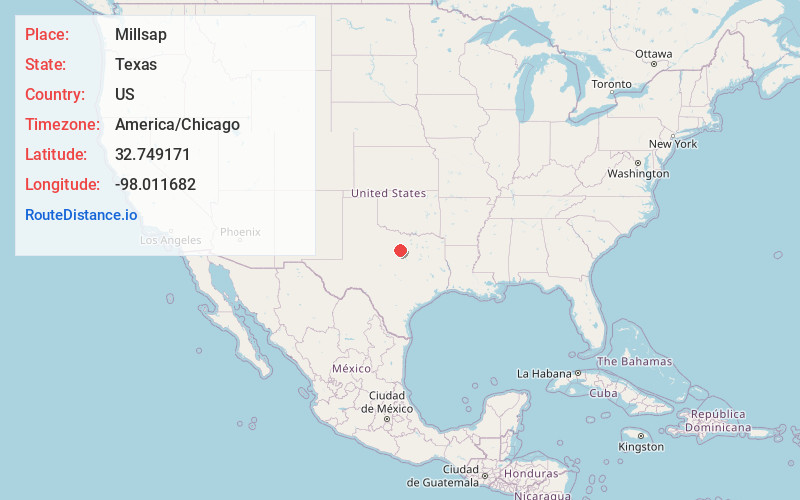 Map of Millsap