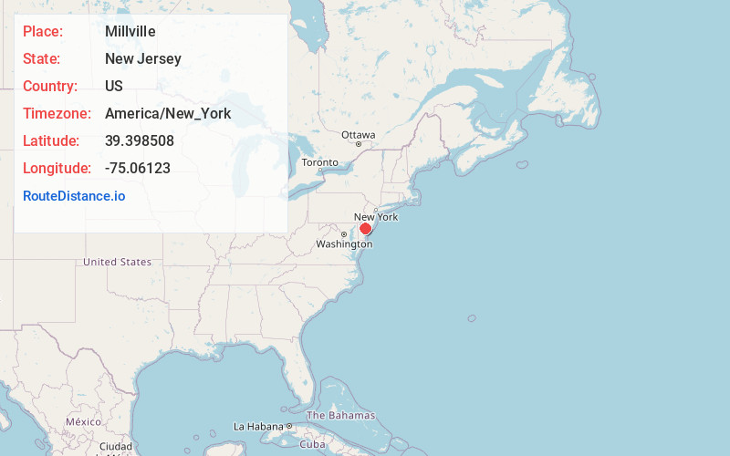 Map of Millville