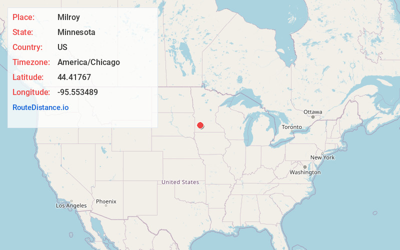 Map of Milroy