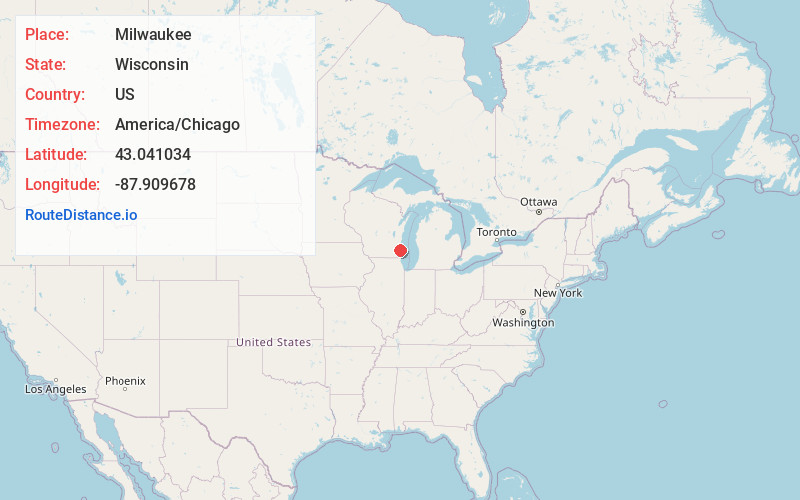 Map of Milwaukee