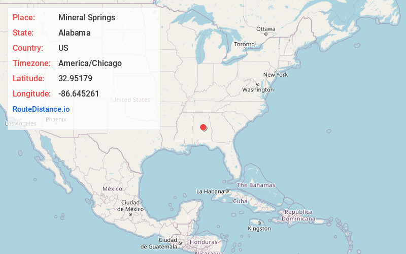 Map of Mineral Springs