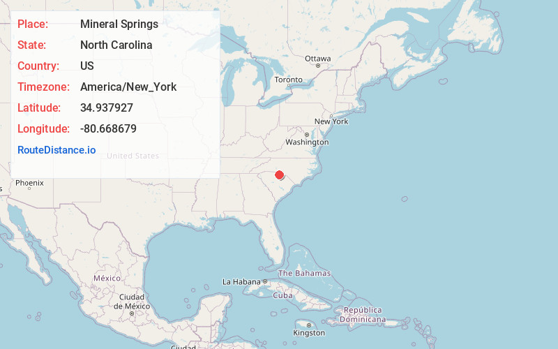Map of Mineral Springs