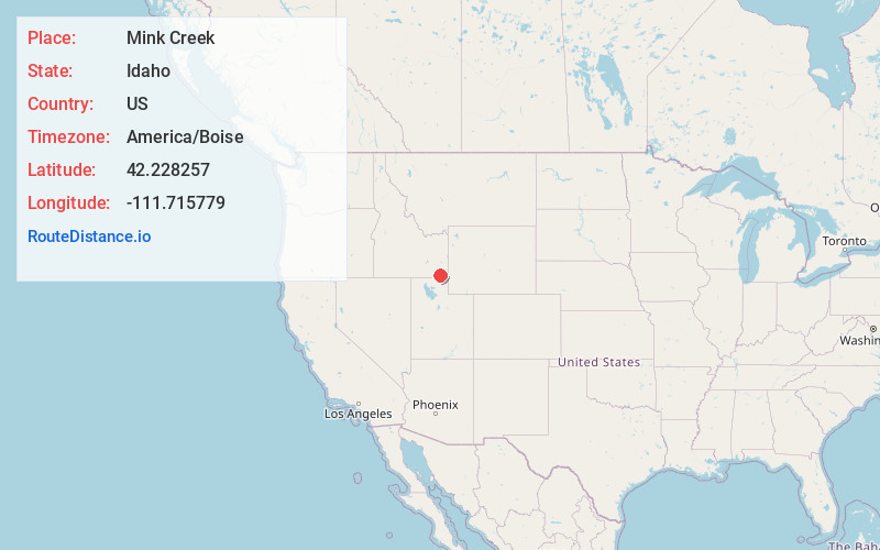 Map of Mink Creek