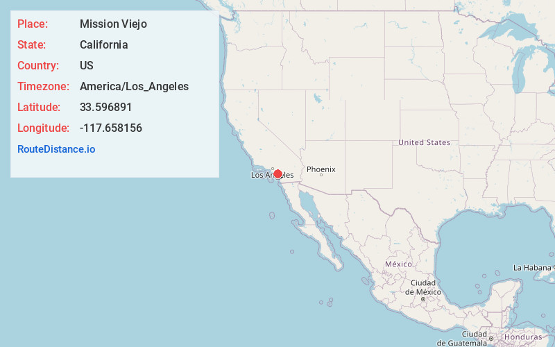 Map of Mission Viejo