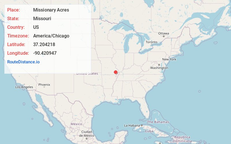 Map of Missionary Acres