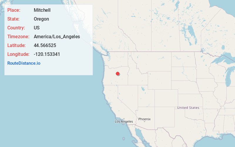 Map of Mitchell