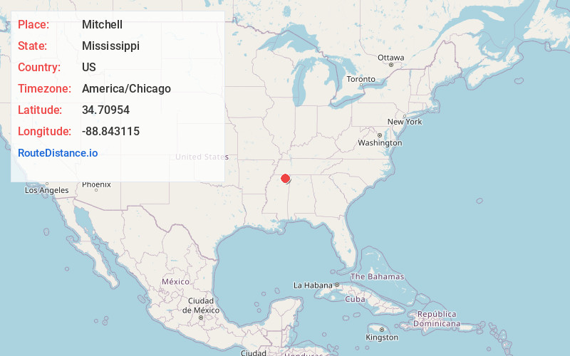 Map of Mitchell