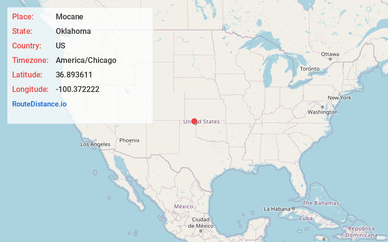 Map of Mocane