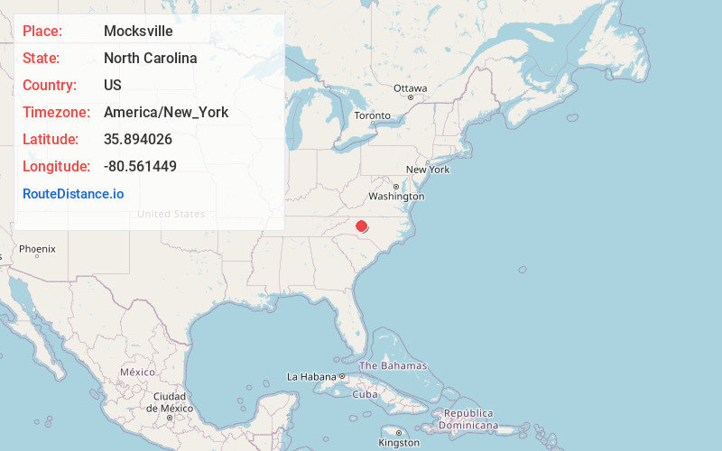Map of Mocksville
