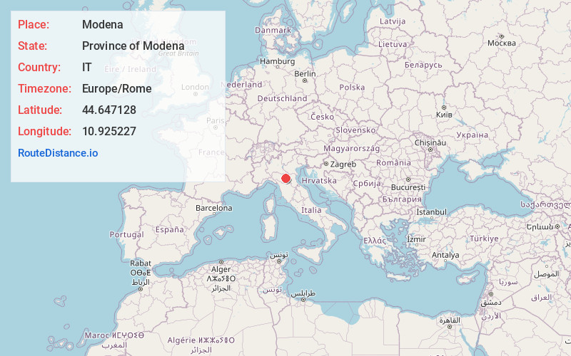 Map of Modena