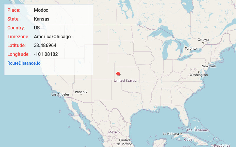 Map of Modoc