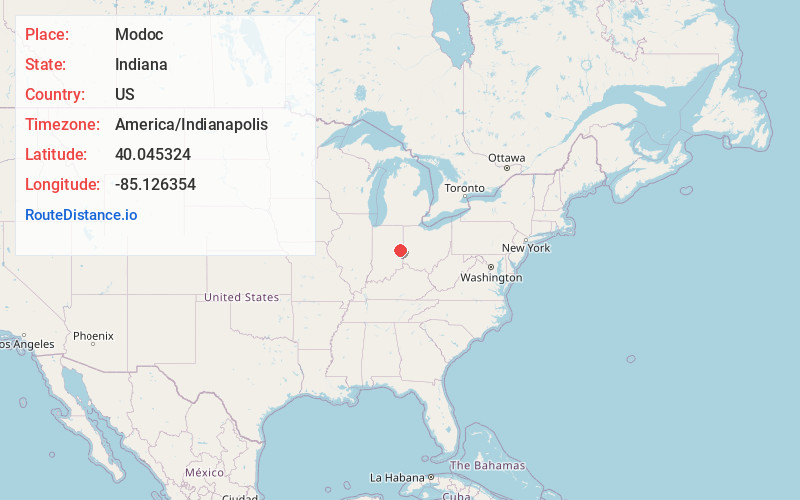 Map of Modoc