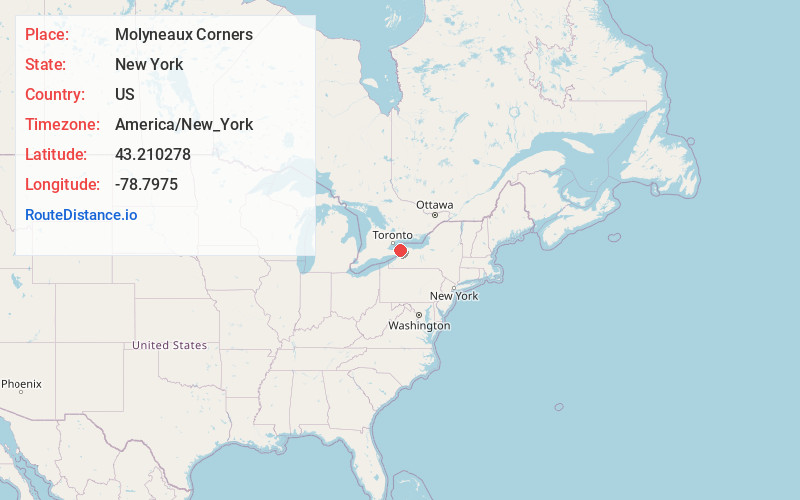 Map of Molyneaux Corners