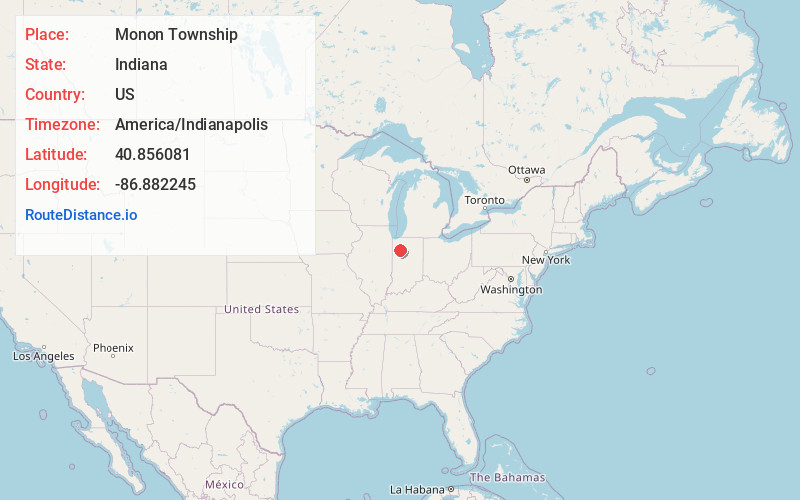 Map of Monon Township