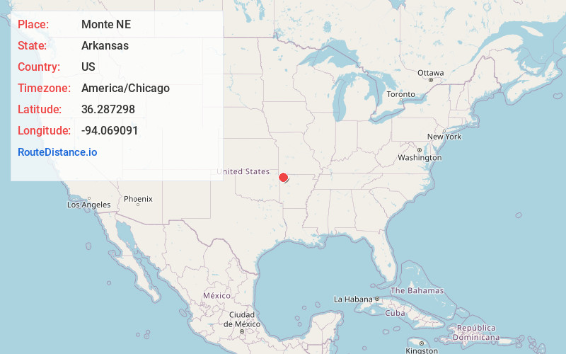 Map of Monte NE